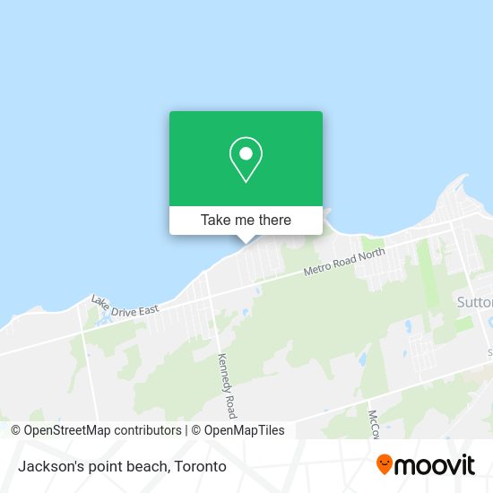 How to get to Jackson's point beach in by bus or train?