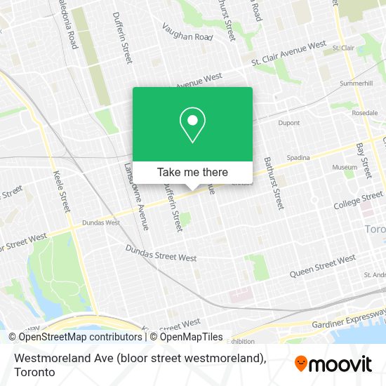 How to get to Westmoreland Ave (bloor street westmoreland) in Toronto