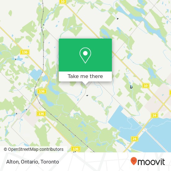 How to get to Alton, Ontario in Caledon by bus?