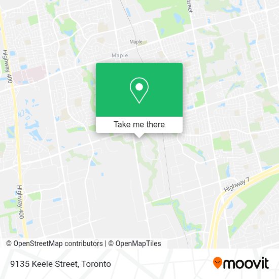 How to get to 9135 Keele Street in Vaughan by bus, subway or train?