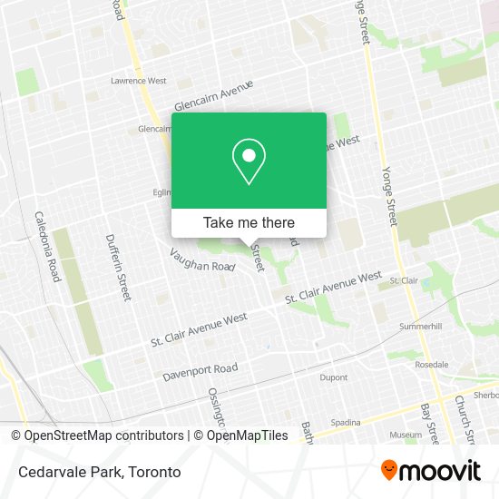 How to get to Cedarvale Park in Toronto by bus, subway or Streetcar?