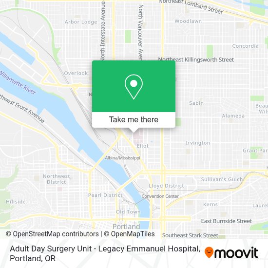How to get to Adult Day Surgery Unit Legacy Emmanuel Hospital in