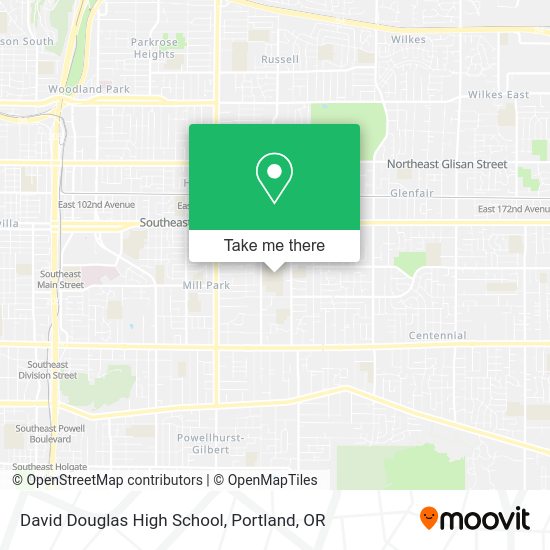 How to get to David Douglas High School in Portland by bus or light rail?