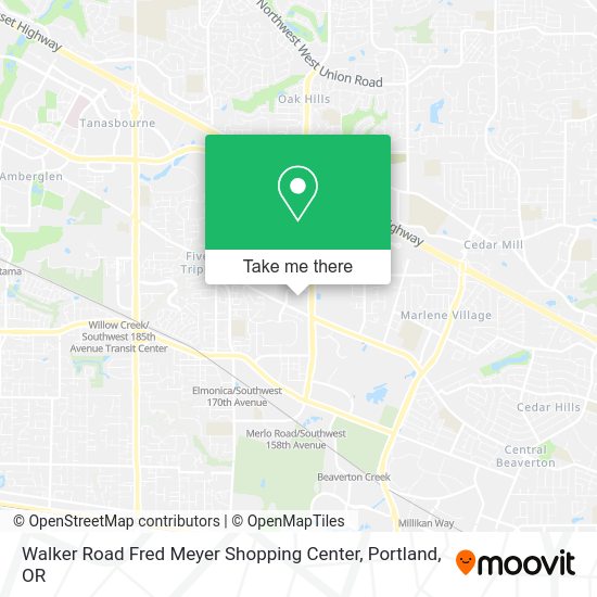 How to get to Walker Road Fred Meyer Shopping Center in Beaverton by