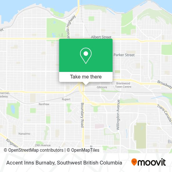 How to get to Accent Inns Burnaby by bus or SkyTrain?