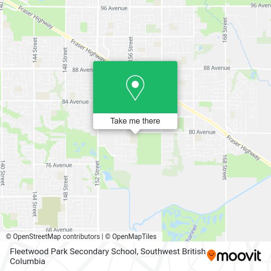How to get to Fleetwood Park Secondary School in Surrey by Bus or Metro