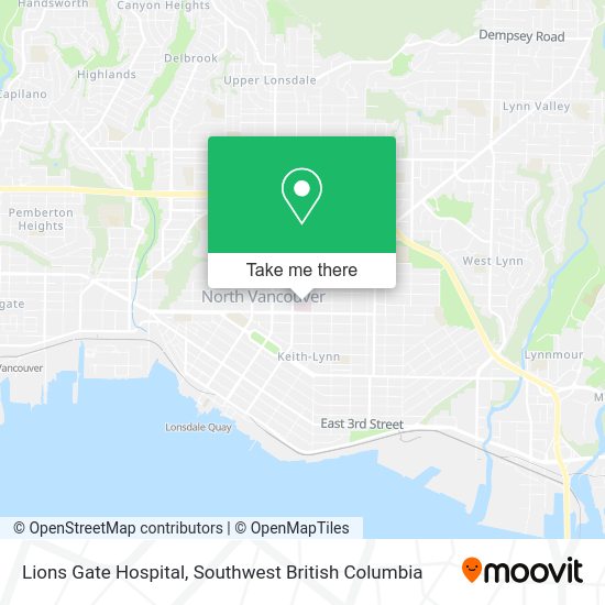 How to get to Lions Gate Hospital in North Vancouver City by bus or