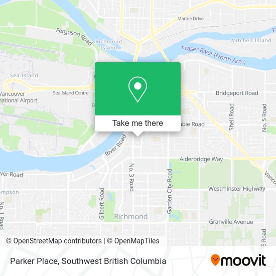 How to get to Parker Place in Richmond by Bus or SkyTrain?