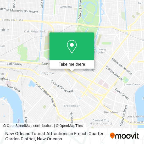 How to get to New Orleans Tourist Attractions in French Quarter Garden