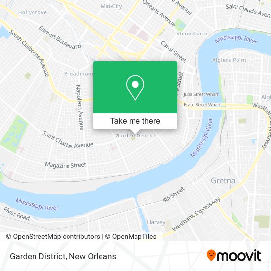 How to get to Garden District in New Orleans by bus or Streetcar?