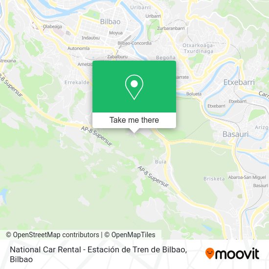How to get to National Car Rental Estación de Tren de Bilbao by bus