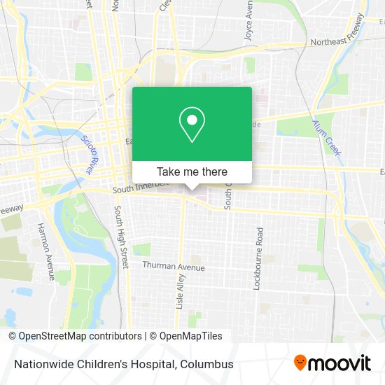 How to get to Nationwide Children's Hospital in Columbus by bus?