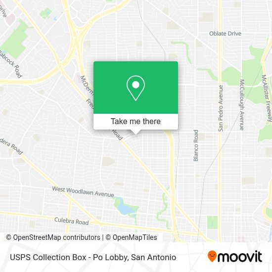 ¿Cómo llegar a USPS Collection Box Po Lobby en San Antonio en autobús?