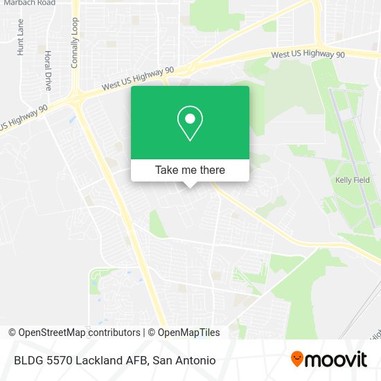 How to get to BLDG 5570 Lackland AFB in Lackland Afb by Bus Moovit