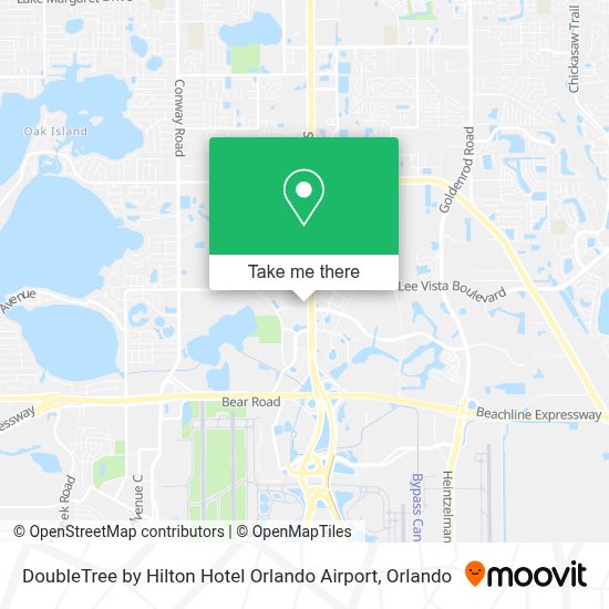 How to get to DoubleTree by Hilton Hotel Orlando Airport by Bus or Train?