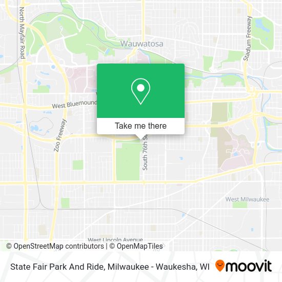 How to get to State Fair Park And Ride in Milwaukee Waukesha, WI by bus?