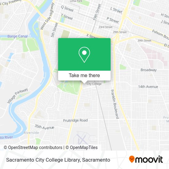 How to get to Sacramento City College Library by Bus or Light Rail?