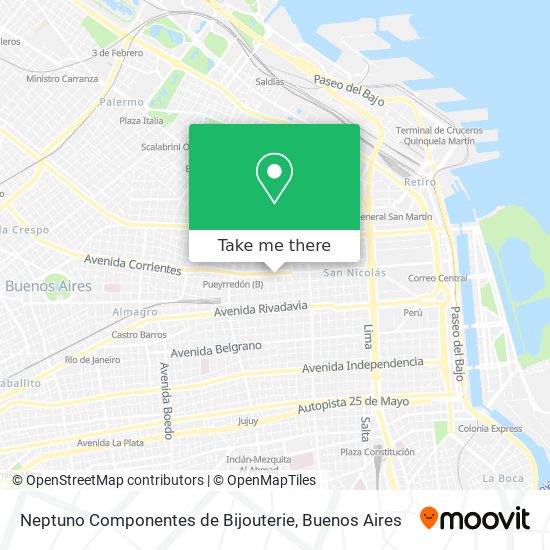 How To Get To Neptuno Componentes De Bijouterie In Distrito Federal By Colectivo, Subte Or Train?