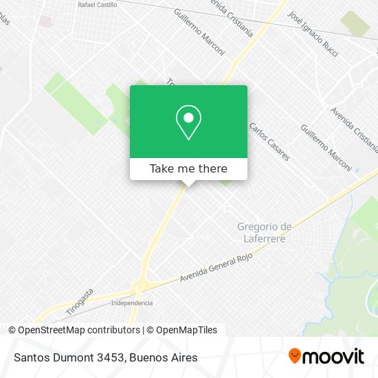 How to get to Santos Dumont 3453 in La Matanza by Colectivo or train?