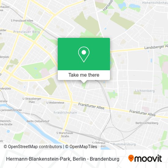 How To Get To Hermann-Blankenstein-Park In Prenzlauer Berg By Subway, Bus, S-Bahn, Train Or Light Rail?