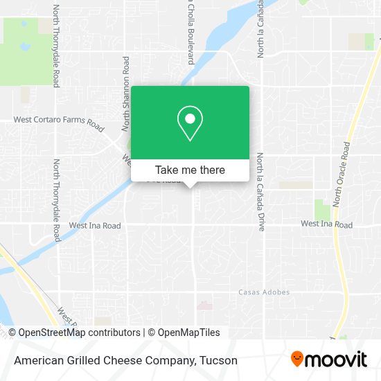 ¿Cómo llegar a American Grilled Cheese Company en Casas Adobes en autobús?
