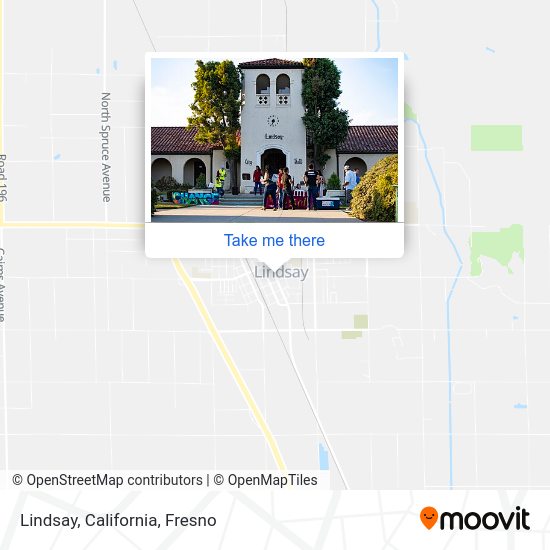 Lindsay California Map