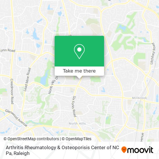 ¿Cómo llegar a Arthritis Rheumatology & Osteoporisis Center of NC Pa en