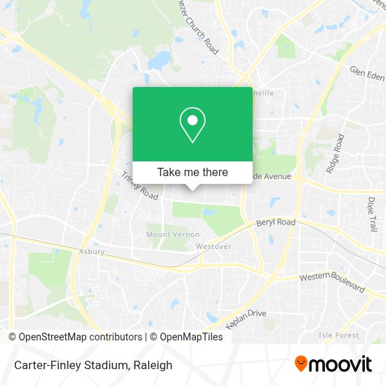CarterFinley Stadium Directions by bus