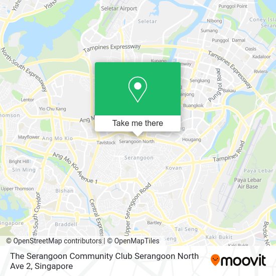 How to get to The Serangoon Community Club Serangoon North Ave 2 in