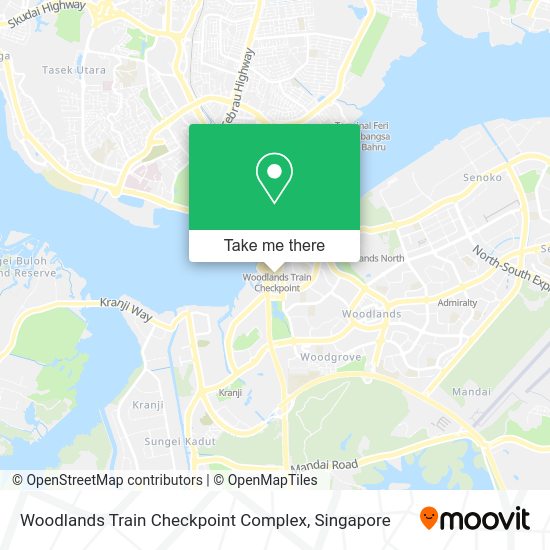 How to get to Woodlands Train Checkpoint Complex in Northwest by bus or