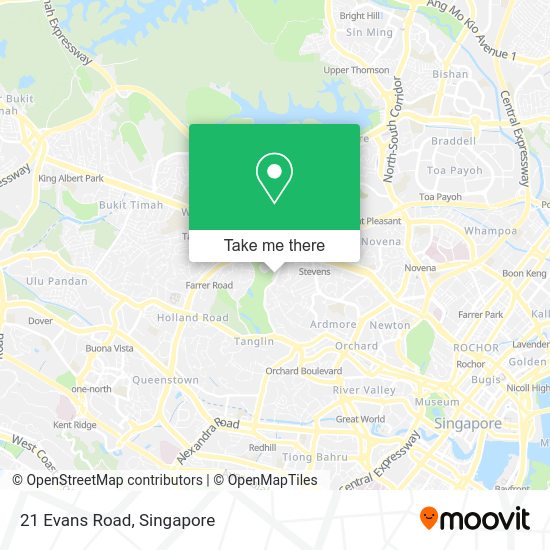 How to get to 21 Evans Road in Singapore by bus, metro, MRT & LRT or ferry?