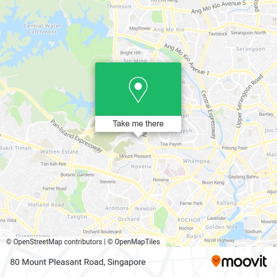 How to get to 80 Mount Pleasant Road in Singapore by bus, metro or MRT