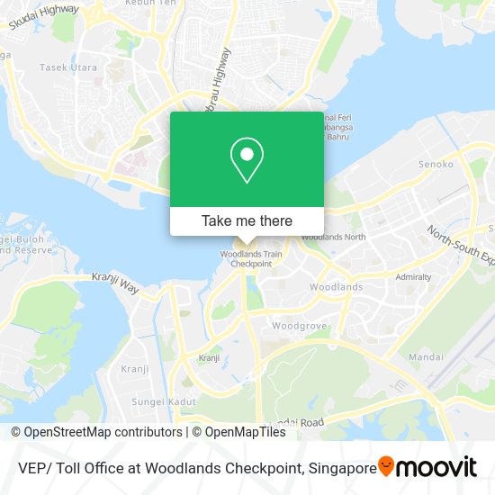 How to get to VEP/ Toll Office at Woodlands Checkpoint in Northwest by