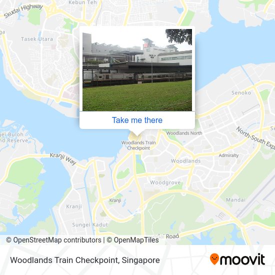 How to get to Woodlands Train Checkpoint in Northwest by bus or metro?