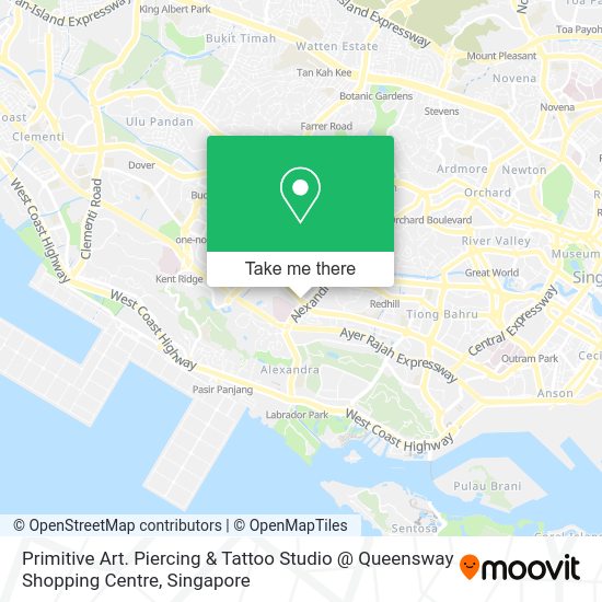 How to get to Primitive Art. Piercing & Tattoo Studio Queensway