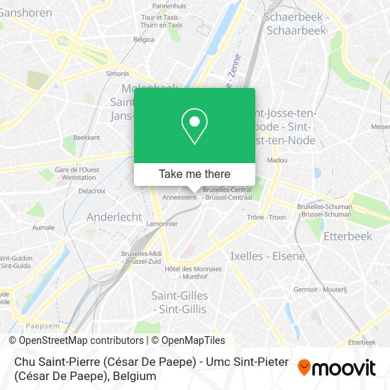 How To Get To Chu Saint Pierre Umc Sint Pieter In Brussel By Bus Train Or Light Rail