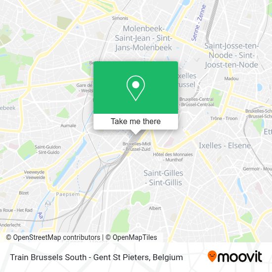 How To Get To Trein Brussel Zuid - Gent St Pieters By Bus, Train Or Subway?