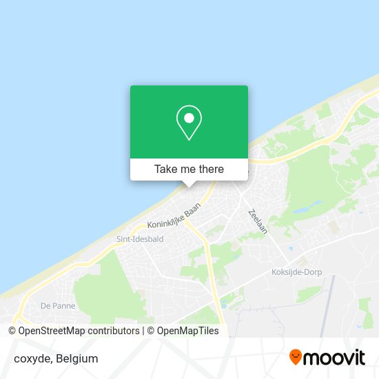 Pain Points Of Coxyde Carte Comment aller à coxyde à Koksijde en Bus, Tram ou Train