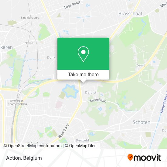 How To Get To Action In Schoten By Bus, Train, Light Rail Or Ferry?