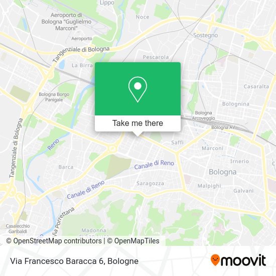 How to get to Via Francesco Baracca 6 in Bologna by bus or train?