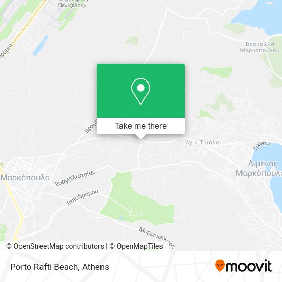 How to get to Porto Rafti Beach in Μαρκοπούλου Μεσογαίας by bus?