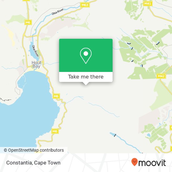 How to get to Constantia in Cape Town by bus or train?