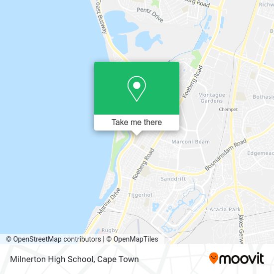 How to get to Milnerton High School in Cape by bus or train?