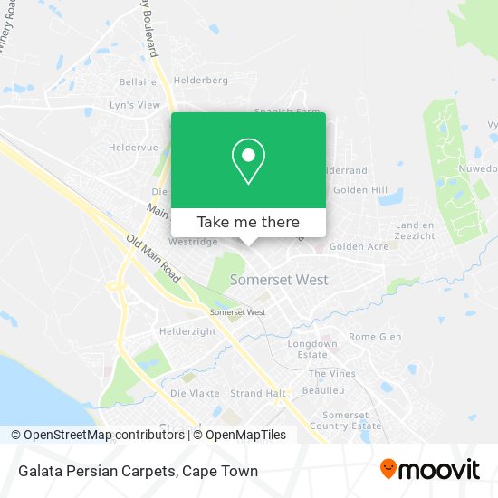 How to get to Galata Persian Carpets in Somerset West by Train or Bus?