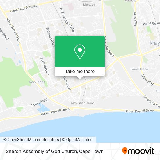 How to get to Sharon Assembly of God Church in Mitchells Plain by train