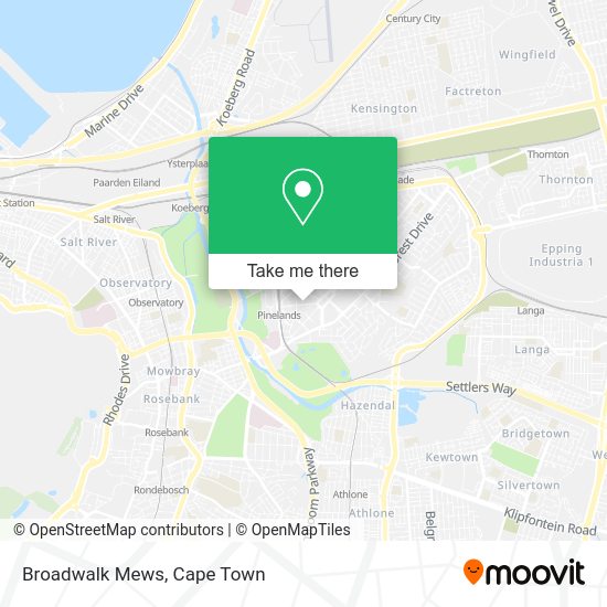How to get to Broadwalk Mews in Wynberg by train or bus?