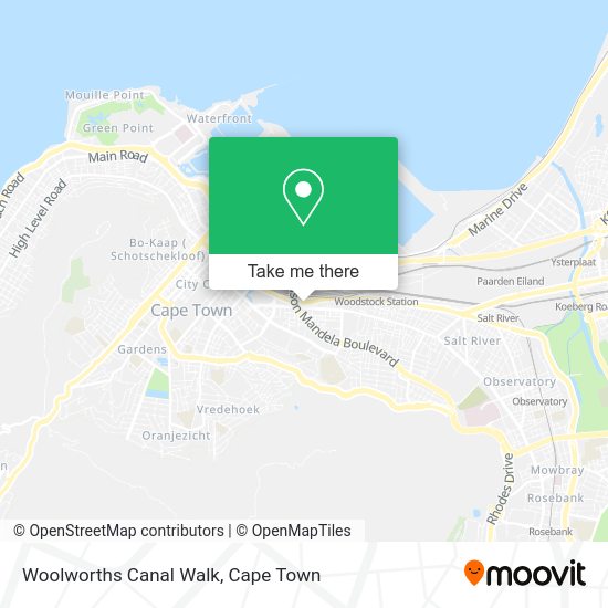 How to get to Woolworths Canal Walk in Goodwood by bus or train?