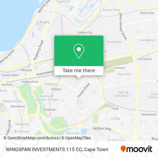 How to get to WINGSPAN INVESTMENTS 115 CC in Wynberg by Train or Bus?