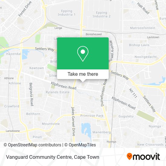 How to get to Vanguard Community Centre in Mitchells Plain by train or bus?
