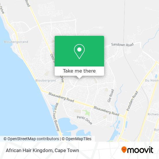 How to get to African Hair Kingdom in Cape by Bus or Train?